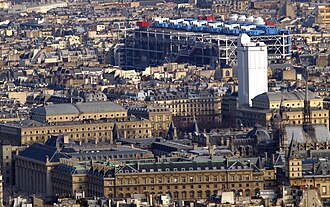 Detalle arquitectónico relacionado con el Centro Pompidou