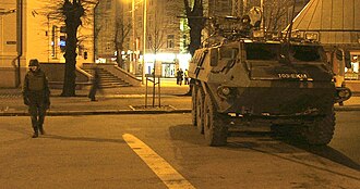 Medidas de seguridad en las calles de Riga