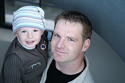 Retrato de padre e hijo en Alemania en septiembre de 2006.