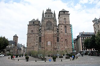 Vista exterior de la Catedral de Rodez