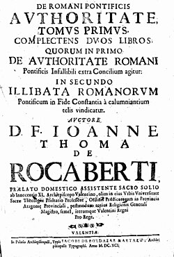 Portada de De Romani pontificis authoritate