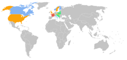 Mapa de los países participantes en Chamonix 1924