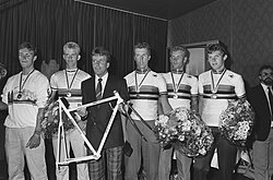 El equipo neerlandés de ciclismo en 1986