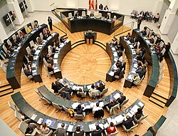 Pleno del Ayuntamiento de Madrid, capital de España, año 2017