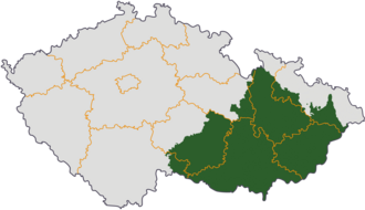 Representación gráfica geográfica de Moravia