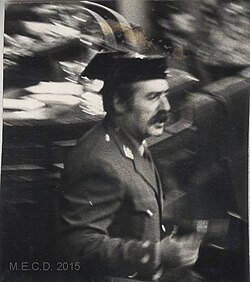 Antonio Tejero durante el asalto al Congreso el 23 de febrero de 1981