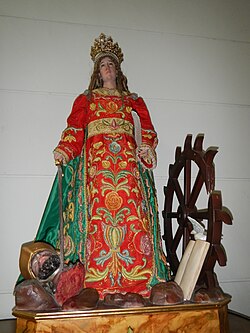 Imagen devocional de la santa en Tarlac