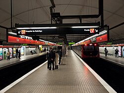 Andenes de la estación de metro Clot L1