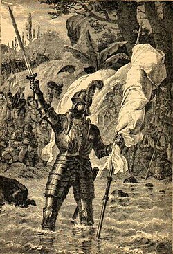 Grabado de Vasco Núñez de Balboa