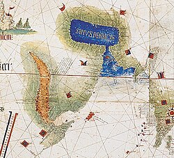 Mapa histórico del mar Rojo y el golfo Pérsico