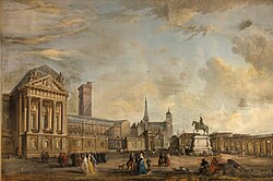 Antigua ilustración del palacio real de Dijon