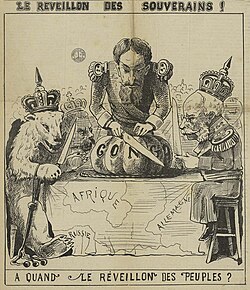 Caricatura del rey Leopoldo II de Bélgica en relación con el control del Congo.