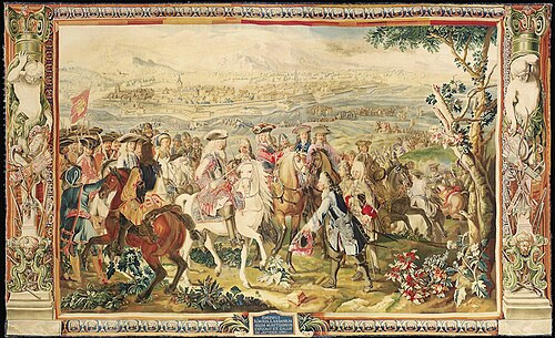 Tapiz histórico que ilustra una escena del Sitio de Landau