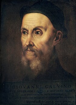 Retrato histórico de Juan Calvino pintado por Tiziano