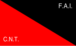 Bandera de la CNT y la FAI