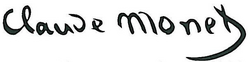 Firma de Claude Monet
