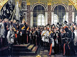 Proclamación del Imperio alemán en el Palacio de Versalles.