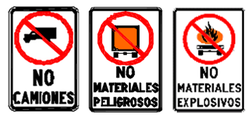 Señales de tránsito restrictivas