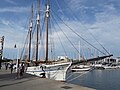 El pailebot Santa Eulàlia amarrado en el puerto