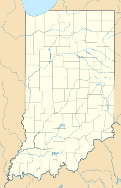 Mapa que muestra la ubicación de Indianápolis dentro del estado de Indiana