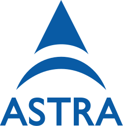 Representación gráfica e información técnica sobre los satélites de SES Astra.