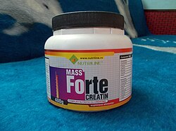 Suplemento alimenticio con creatina.