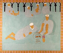Café marroquí, pintura realizada por Matisse en 1913