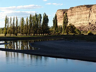 Río Chubut en Los Altares