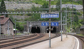 Entrada del túnel ferroviario de San Gotardo