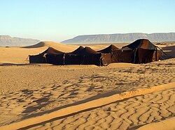 Tienda de campaña tradicional en Marruecos