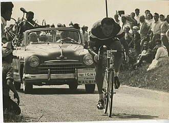 Ercole Baldini durante el Giro de Italia 1958