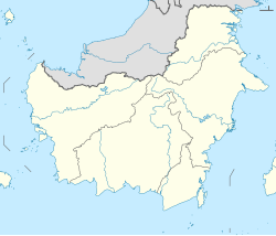 Mapa detallado con la ubicación de Nusantara en la región de Kalimantan