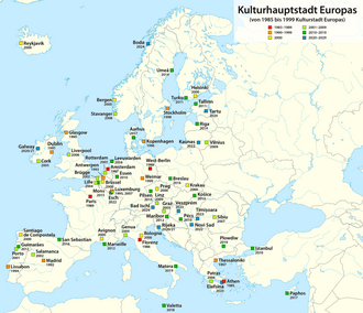 Logotipo o representación gráfica de las Capitales Europeas de la Cultura