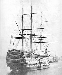 El HMS Victory en el siglo XIX