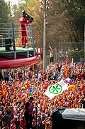 Festejos tras el Gran Premio de Italia de 2012