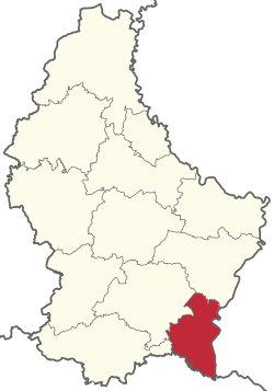 Mapa y esquema territorial del Cantón de Remich