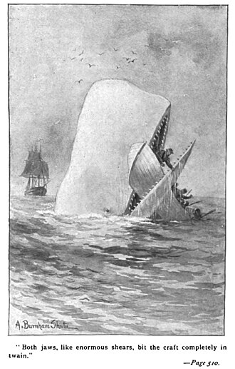 Ilustración de Moby Dick en una edición histórica de 1892