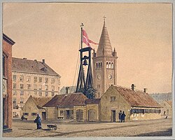 Pintura del cuerpo de guardia de Nyboder en 1880