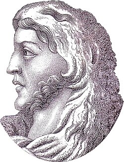 Retrato imaginario de Alarico elaborado por C. Strahlheim en 1836