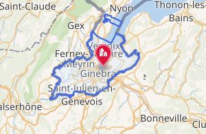 Mapa de localización del cantón de Ginebra en Suiza