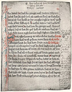 Manuscrito antiguo de la ley de Gotia Oeste