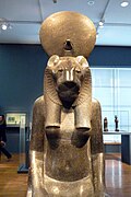 La diosa Sekhmet durante una exposición temporal