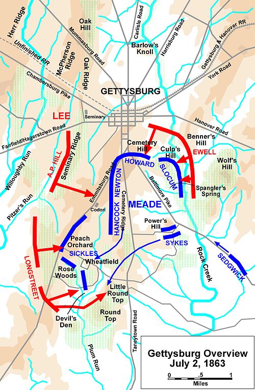 Mapa táctico del segundo día de la batalla