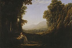 Paisaje con Santa María de Cervelló por Claudio de Lorena