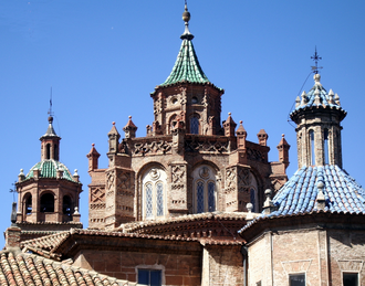 Vista general de un monumento mudéjar aragonés