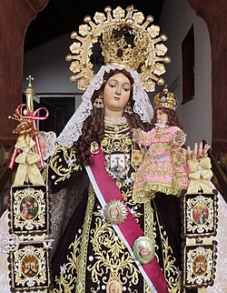 La Santísima Virgen del Carmen de Lima en el interior del Monasterio de Madres Carmelitas Descalzas de Barrios Altos