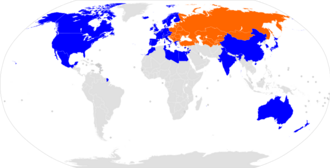 Mapa de estados miembros del BERD