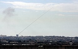 Lanzamiento de cohete desde Gaza