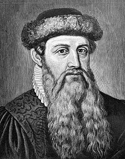 Retrato de Johannes Gutenberg