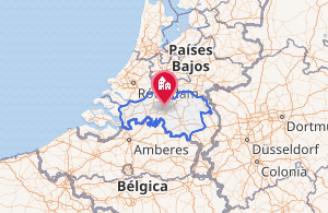 Mapa de localización de la provincia de Brabante Septentrional